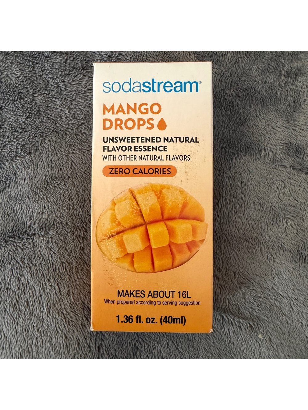 SodaStream Mango Drops Unsweetened Natural Flavor Essence 1.36 fl. oz. (40ml)